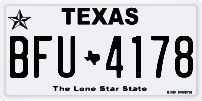 TX license plate BFU4178