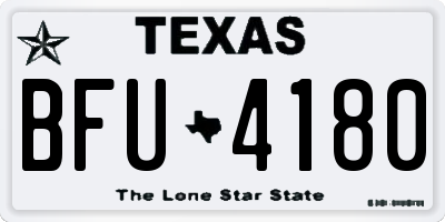 TX license plate BFU4180