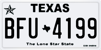 TX license plate BFU4199