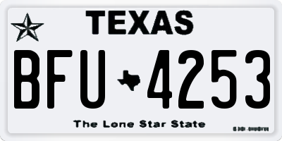 TX license plate BFU4253