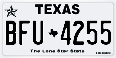 TX license plate BFU4255