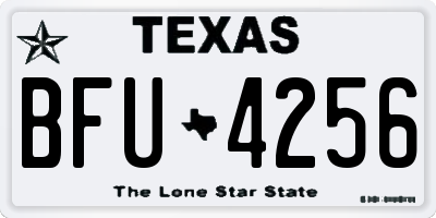 TX license plate BFU4256