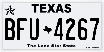 TX license plate BFU4267