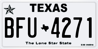 TX license plate BFU4271