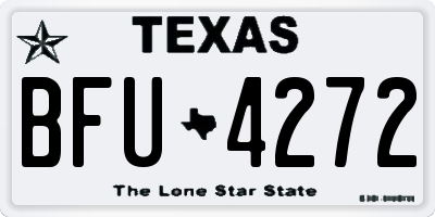 TX license plate BFU4272