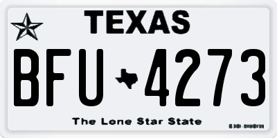 TX license plate BFU4273