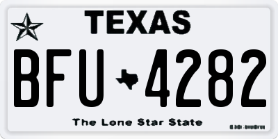 TX license plate BFU4282
