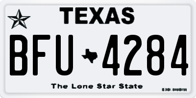 TX license plate BFU4284