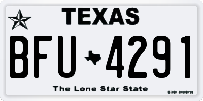TX license plate BFU4291