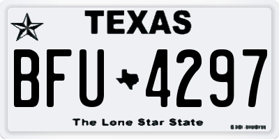 TX license plate BFU4297