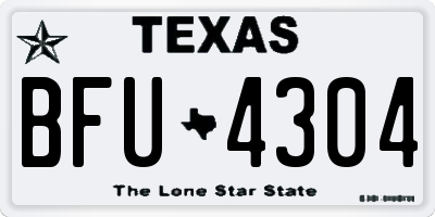 TX license plate BFU4304
