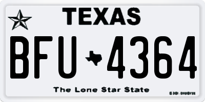 TX license plate BFU4364