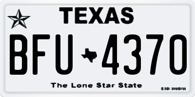 TX license plate BFU4370