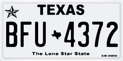 TX license plate BFU4372