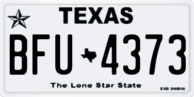 TX license plate BFU4373