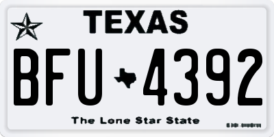 TX license plate BFU4392