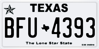 TX license plate BFU4393