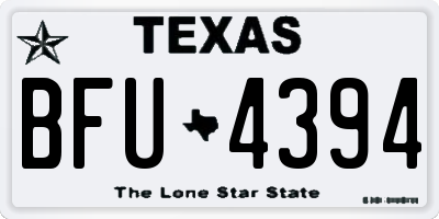 TX license plate BFU4394