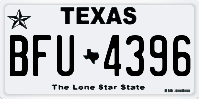 TX license plate BFU4396
