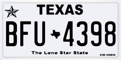 TX license plate BFU4398
