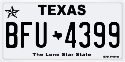 TX license plate BFU4399