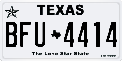 TX license plate BFU4414