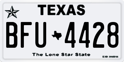 TX license plate BFU4428