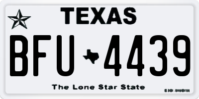 TX license plate BFU4439