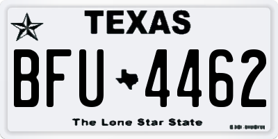 TX license plate BFU4462