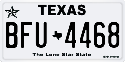 TX license plate BFU4468
