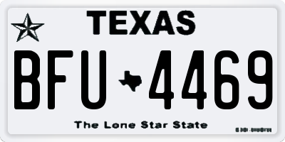 TX license plate BFU4469