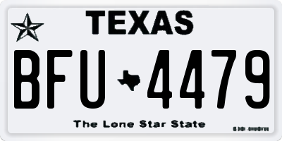 TX license plate BFU4479