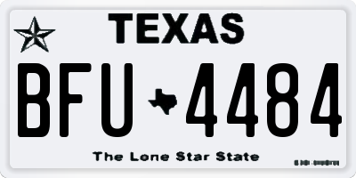 TX license plate BFU4484