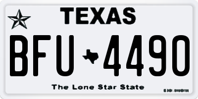 TX license plate BFU4490