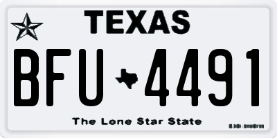 TX license plate BFU4491