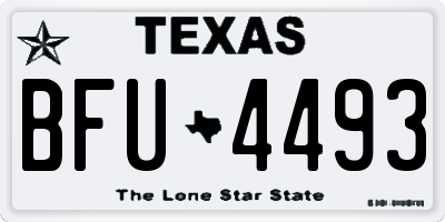 TX license plate BFU4493