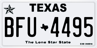 TX license plate BFU4495