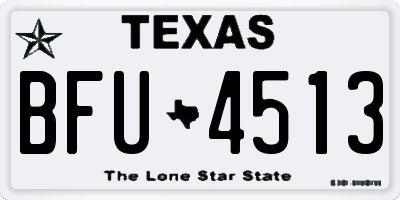 TX license plate BFU4513