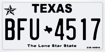 TX license plate BFU4517