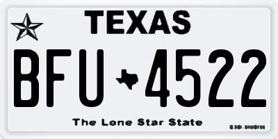 TX license plate BFU4522