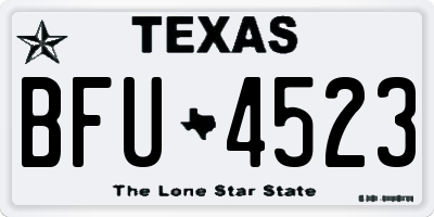 TX license plate BFU4523