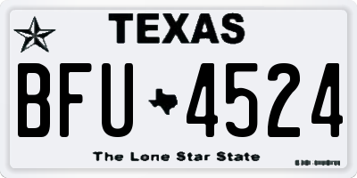 TX license plate BFU4524