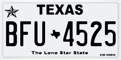 TX license plate BFU4525