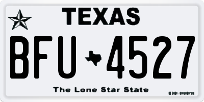 TX license plate BFU4527