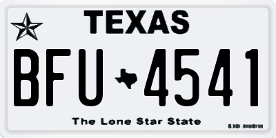 TX license plate BFU4541