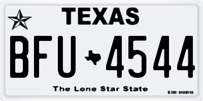 TX license plate BFU4544