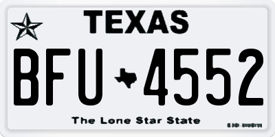 TX license plate BFU4552