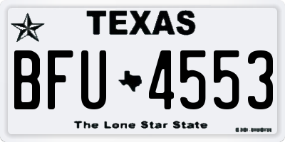 TX license plate BFU4553