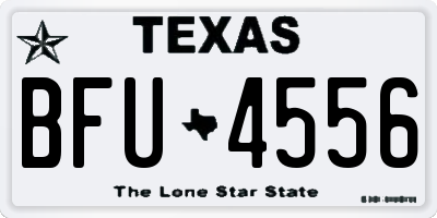TX license plate BFU4556