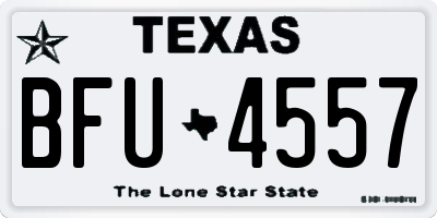 TX license plate BFU4557